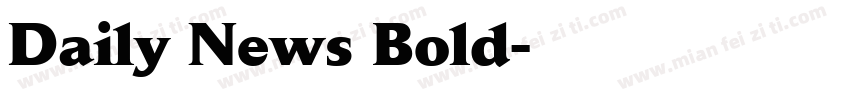 Daily News Bold字体转换